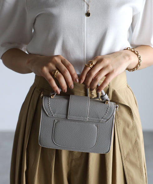 【雑誌掲載】2WAYスクエアバックルショルダーバッグ 12-1091